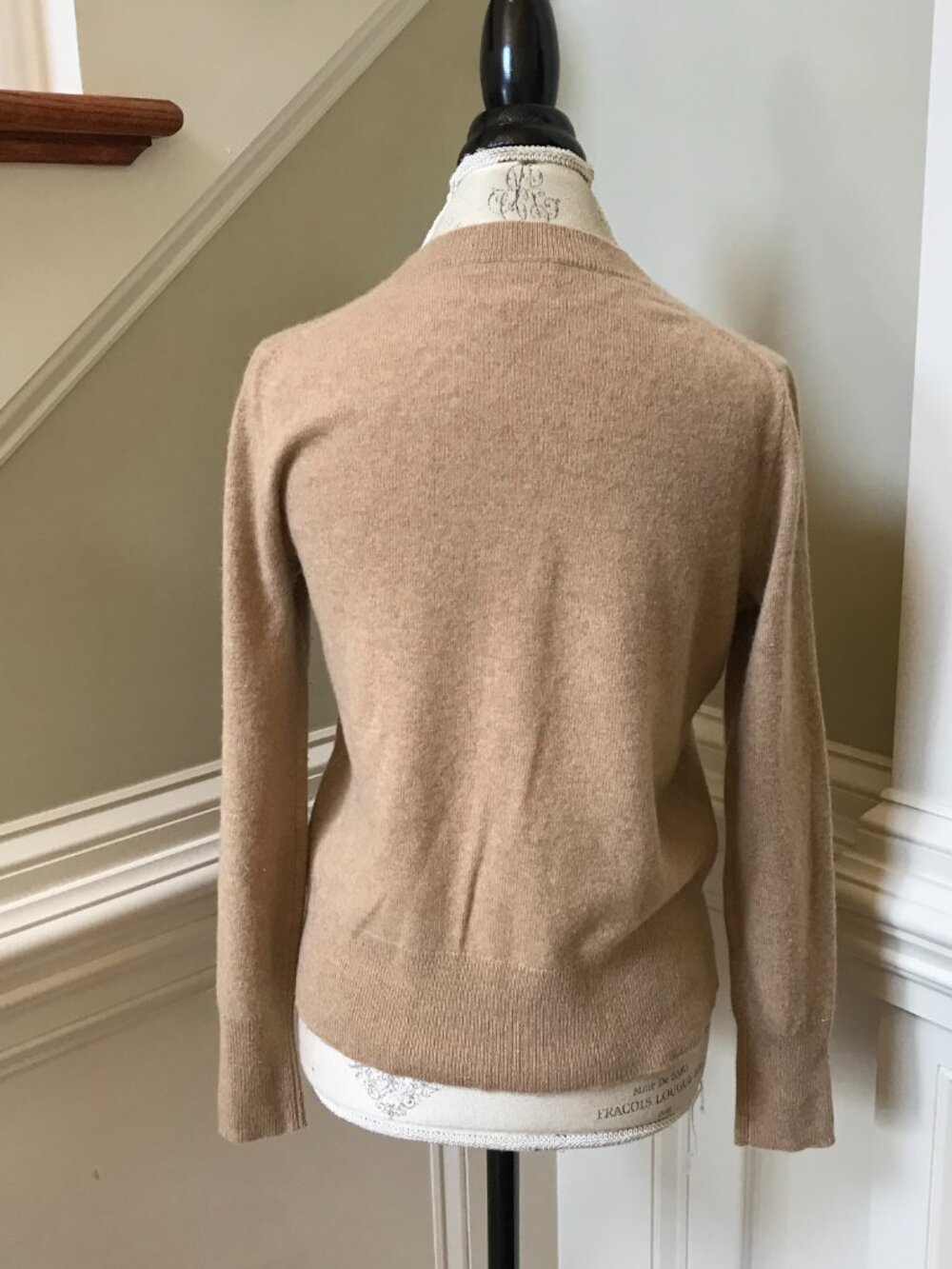JCrew Classic Cashmere Sweater Womens Small Tan Brown Crew Neck Long Sleeve Knit - Picture 10 of 12